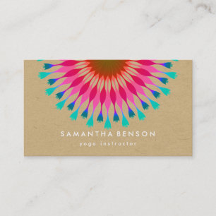 Elegant  Lotus Flower Logo Yoga Business Card
