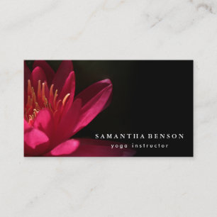 Elegant Lotus Flower Logo Yoga Business Card