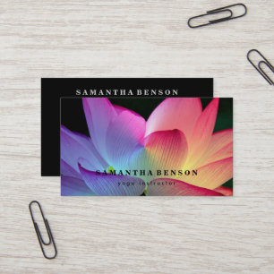 Elegant Lotus Flower Logo Yoga Business Card