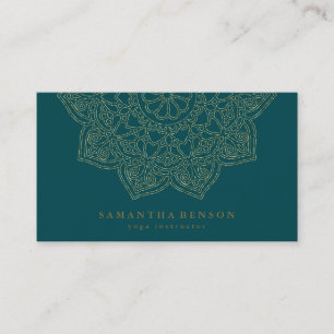 Elegant Lotus Flower Logo Yoga Business Card