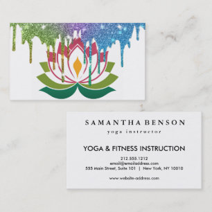 Elegant Lotus Flower Logo Yoga Business Card