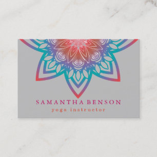 Elegant Lotus Flower Logo Yoga Business Card