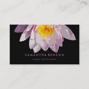 Elegant Lotus Flower Logo Yoga Business Card