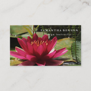 Elegant Lotus Flower Logo Yoga Business Card