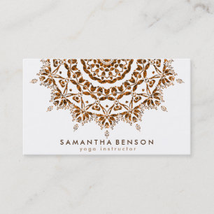 Elegant Lotus Flower Logo Yoga Business Card