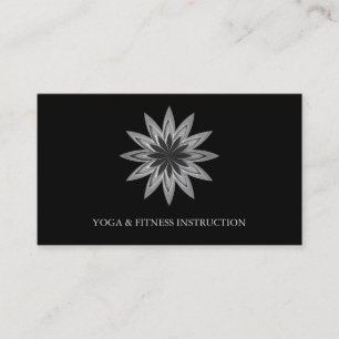 Elegant Lotus Flower Logo Yoga Business Card