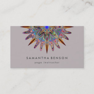 Elegant Lotus Flower Logo Yoga Business Card
