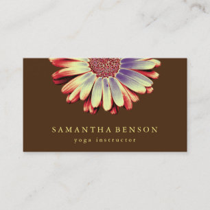 Elegant Lotus Flower Logo Yoga Business Card
