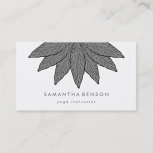 Elegant Lotus Flower Logo Yoga Business Card