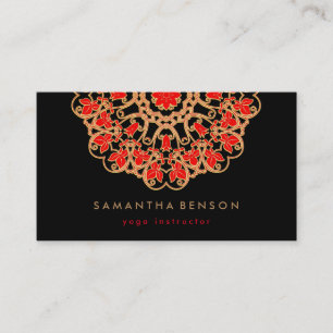Elegant Lotus Flower Logo Yoga Business Card
