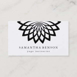 Elegant Lotus Flower Logo Yoga Business Card