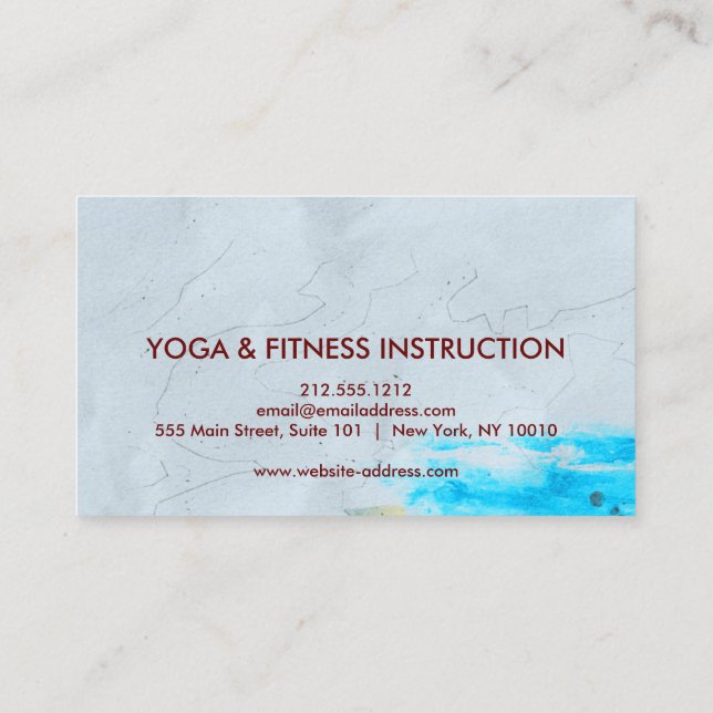 Elegant Lotus Flower Logo Yoga Business Card (Back)