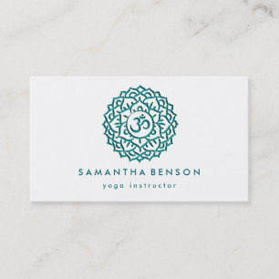 Elegant Lotus Flower Logo Yoga Business Card