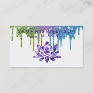 Elegant Lotus Flower Logo Yoga Business Card
