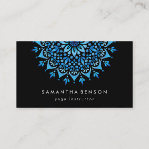 Elegant Lotus Flower Logo Yoga  Business Card