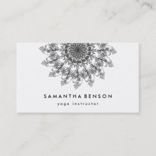 Elegant Lotus Flower Logo Yoga Business Card