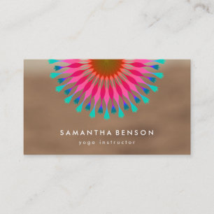 Elegant  Lotus Flower Logo Yoga Business Card