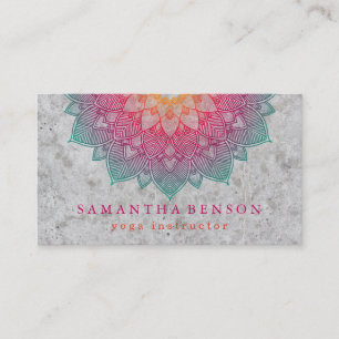 Elegant Lotus Flower Logo Yoga Business Card