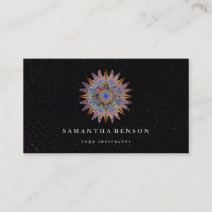 Elegant Lotus Flower Logo Yoga Business Card