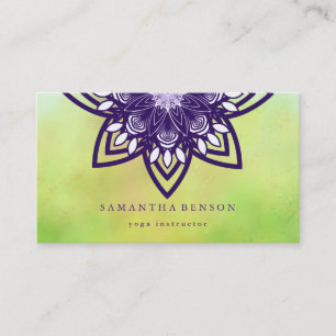 Elegant Lotus Flower Logo Yoga Business Card
