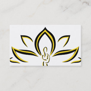 Elegant Lotus Flower Logo Yoga Business Card