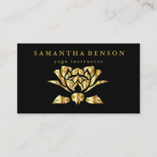 Elegant Lotus Flower Logo Yoga Business Card