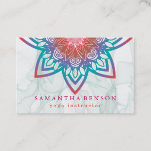 Elegant Lotus Flower Logo Yoga Business Card