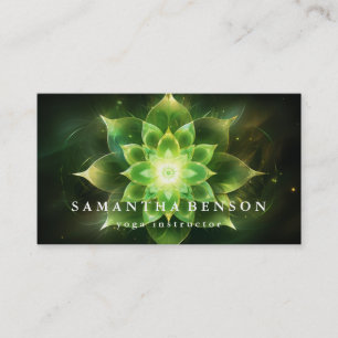 Elegant Lotus Flower Logo Yoga Business Card