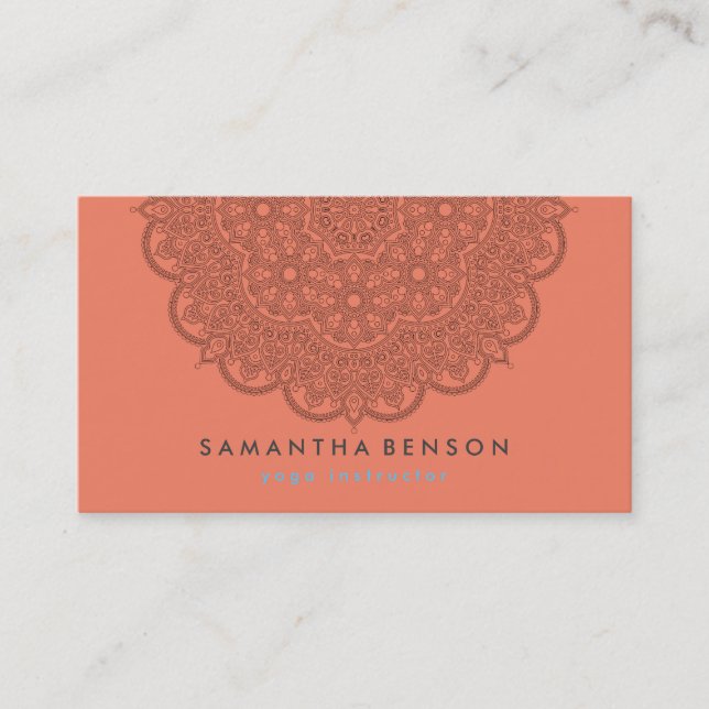 Elegant Lotus Flower Logo Yoga Business Card (Front)