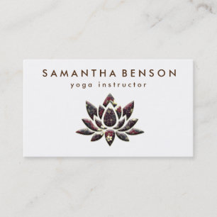 Elegant Lotus Flower Logo Yoga Business Card