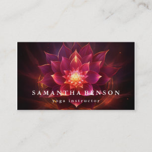 Elegant Lotus Flower Logo Yoga Business Card