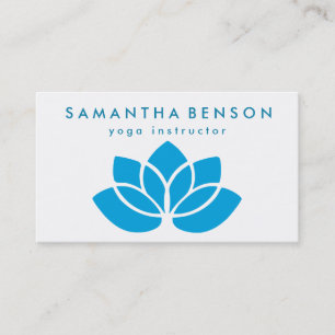 Elegant Lotus Flower Logo Yoga Business Card