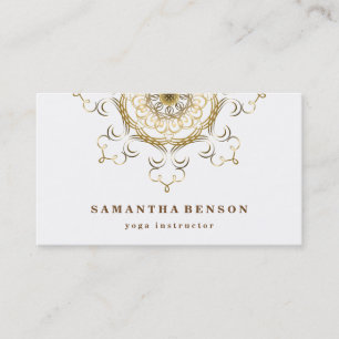 Elegant Lotus Flower Logo Yoga Business Card