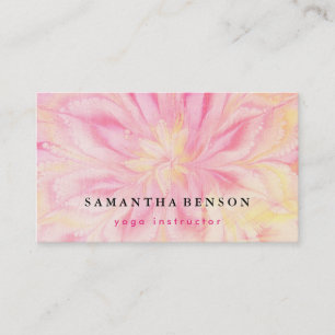 Elegant Lotus Flower Logo Yoga Business Card