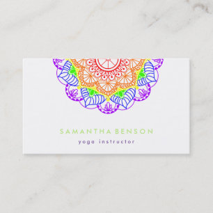 Elegant Lotus Flower Logo Yoga Business Card