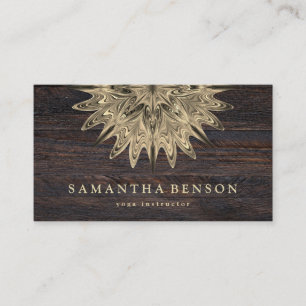Elegant Lotus Flower Logo Yoga Business Card