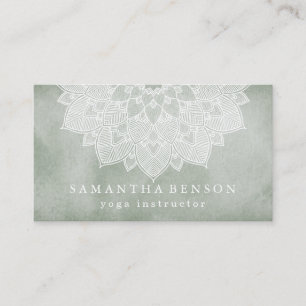 Elegant Lotus Flower Logo Yoga Business Card
