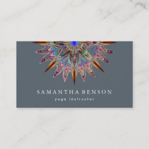 Elegant Lotus Flower Logo Yoga Business Card