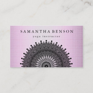 Elegant Lotus Flower  Logo Yoga Healing Health Business Card