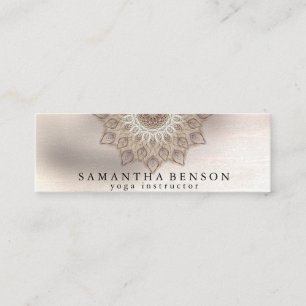 Elegant Lotus Flower Logo Yoga Mini Business Card