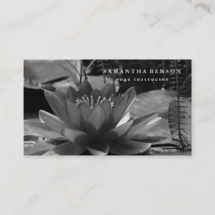 Elegant Lotus Flower Logo Yoga Square Business Car Card