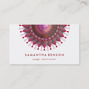Elegant Lotus Flower Logo Yoga White Background Business Card