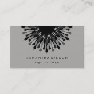 Elegant Lotus Flower Logo Yoga White Background Business Card