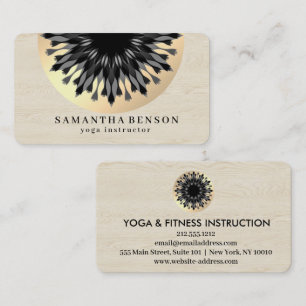 Elegant Lotus Flower Logo Yoga White Background Business Card