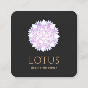 Elegant  Lotus Flower Mandala Business Card