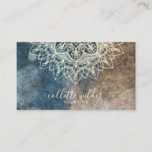 Elegant Lotus Flower Mandala Business Card