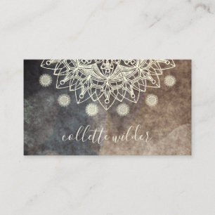 Elegant Lotus Flower Mandala Business Card