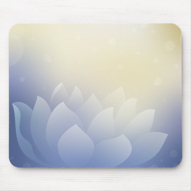 Elegant Lotus Flower Mouse Pad  (Front)