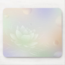 Elegant Lotus Flower Mouse Pad 