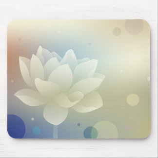 Elegant Lotus Flower Mouse Pad